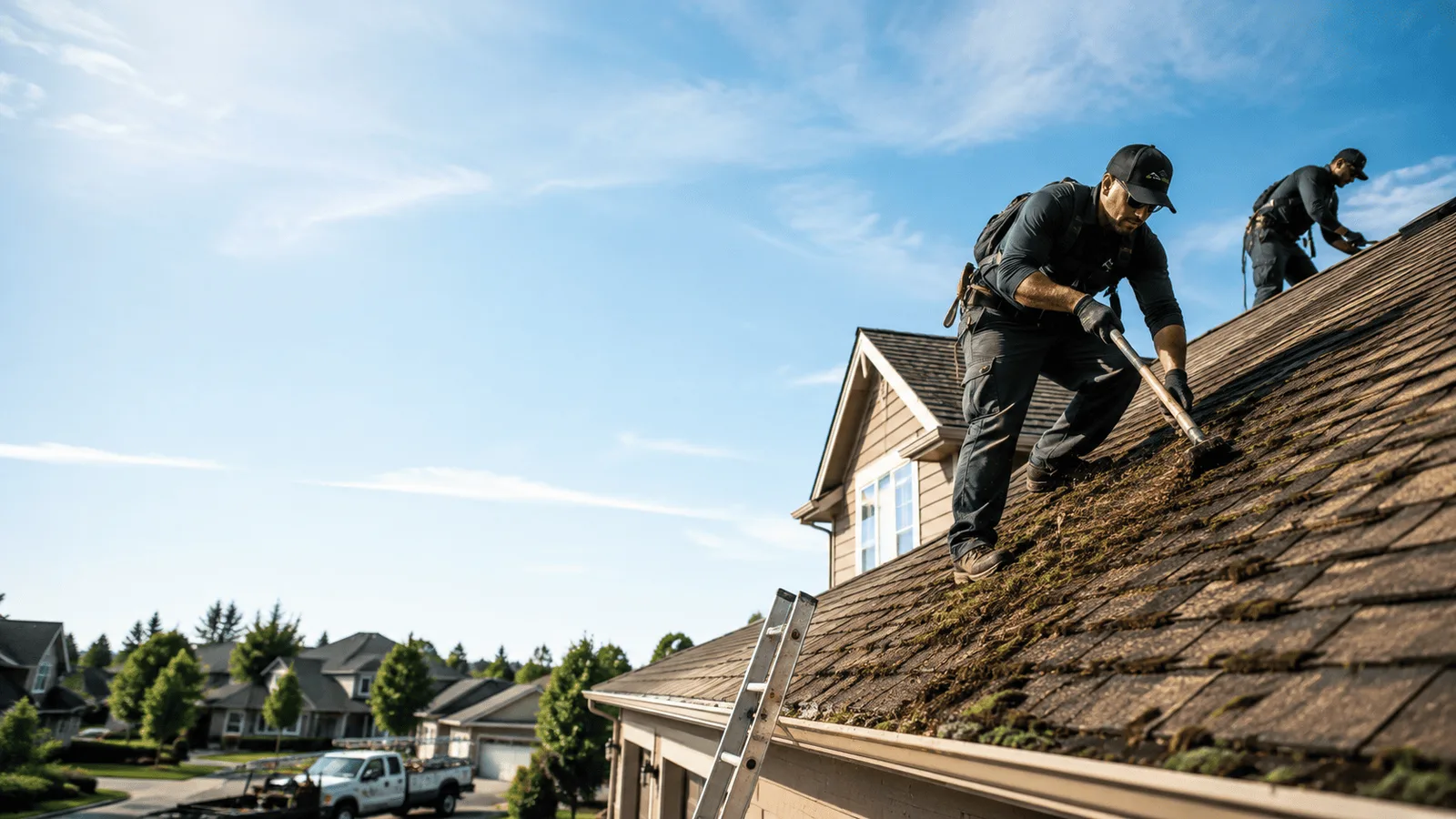 Roof Moss Removal in Blue Grass, IA near me
